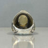 Persian Yellow Citrine Silver Ring for Men Aref