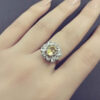 Yellow Citrine Silver Ring for Women Akhtar