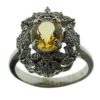 Yellow Citrine Silver Ring for Women Anahita