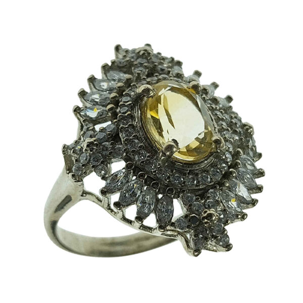 Yellow Citrine Silver Ring for Women Armaghan