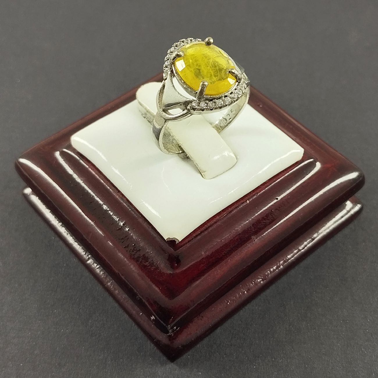 Yellow Citrine Silver Ring for Women Farideh