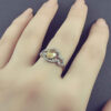 Yellow Citrine Silver Ring for Women Kamand