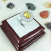 Yellow Citrine Silver Ring for Women Khorshid