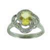Yellow Citrine Silver Ring for Women Mastaneh