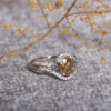Yellow Citrine Silver Ring for Women