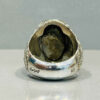 Persian Neyshabur Turquoise Silver Ring Handcrafted for Men