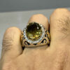 Persian Yellow Citrine Silver Ring for Men Tirdad