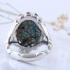 Persian Neyshabur Turquoise Silver Ring Handcrafted