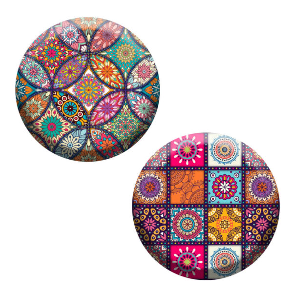 Persian Traditional Pinback Button with Intricate Design (2 pcs)