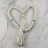 Islamic Agate Rosary Crafted with 33 Prayer Beads Tasbih White