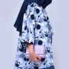 Persian Women's Open Front Manto Loose Fit Dotted Design