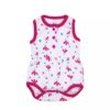 Pink Sleeveless Floral Bodysuit for Baby Girl