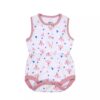 Pink Sleeveless Floral Bodysuit for Baby Girl
