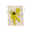 Drawstring Cotton Storage Bag - Eco-Friendly and Reusable Astronaut Design