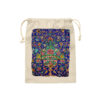Drawstring Cotton Storage Bag - Eco-Friendly and Reusable with Persian Tiles Design