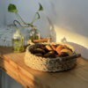 Set of 3 Handwoven Basket with Bamboo Handle