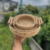 Set of 3 Handwoven Basket with Bamboo Handle
