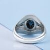 Persian Neyshabur Turquoise Silver Ring Handcrafted for Men