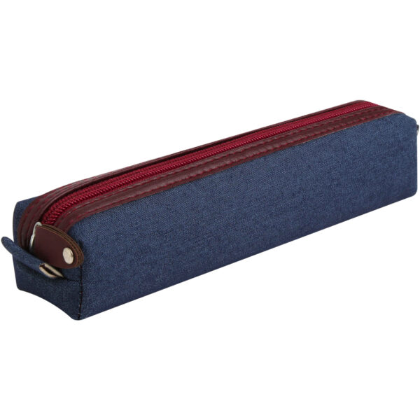 Pencil Pouch Navy Blue with Zipper for School & Office