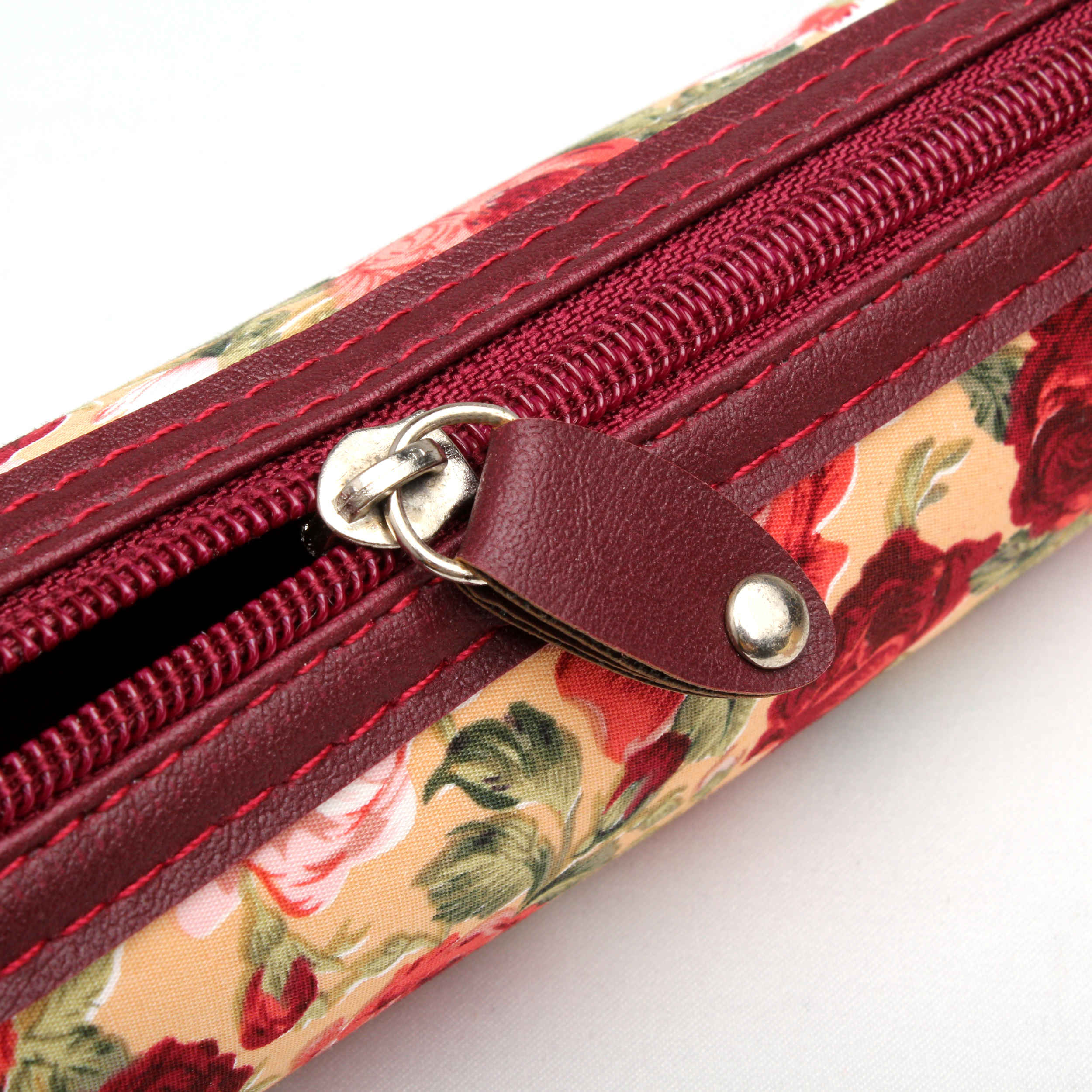 Pencil Pouch Floral Design with Zipper Small Size