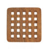 Handmade Teak Wood Trivet for Hot Pot Square