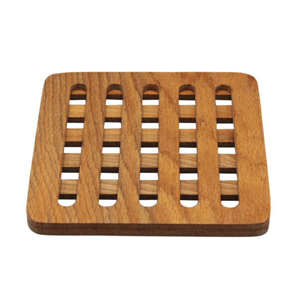 Handmade Teak Wood Trivet for Hot Pot Square