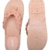 Flip Flop Thong Slippers for Women Non-Slip with Flower Design
