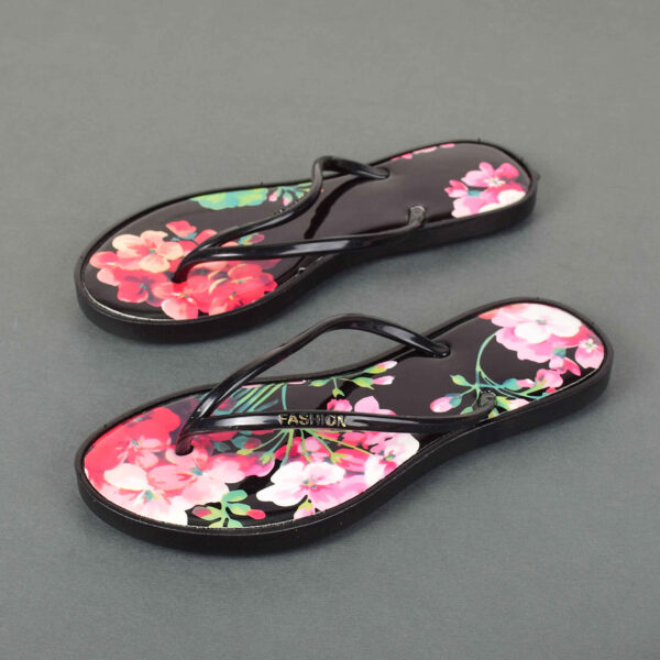 Thong Slippers with fuzzy Pattern for Women and Beach