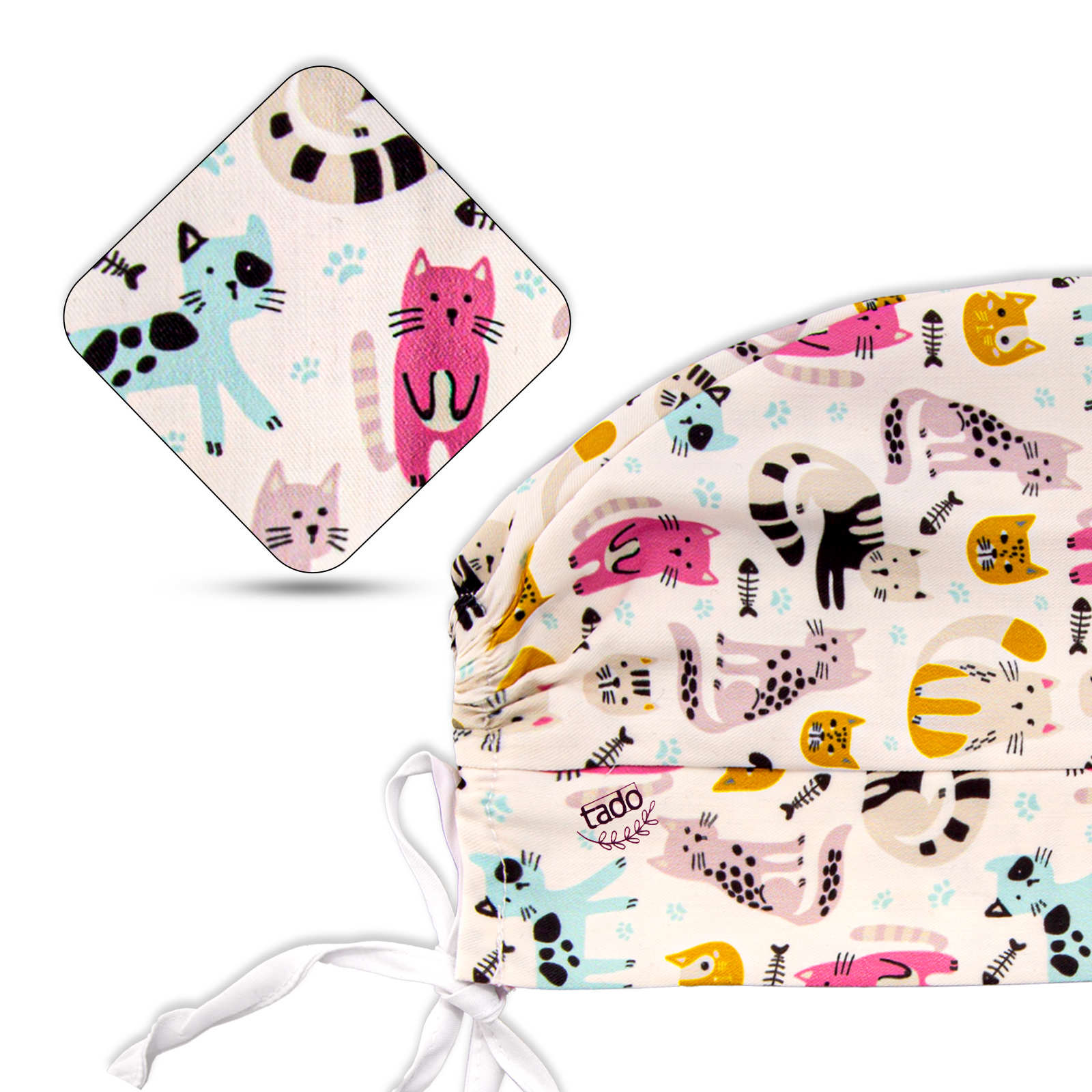 Women’s V-Neck Vet Scrub Uniform with Cap – Classic & Comfortable