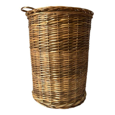Handwoven Wicker Basket with Lid for Laundry