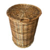 Handwoven Wicker Basket with Lid for Laundry