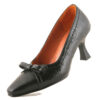 Women's Leather High Heels Shoes with Bow