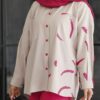 Women's Manto & Pants Set with Two Pockets on the Chest