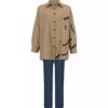 Women's Manto & Pants Set with Two Pockets on the Chest