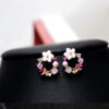 Stud Earrings for Women Floral Design