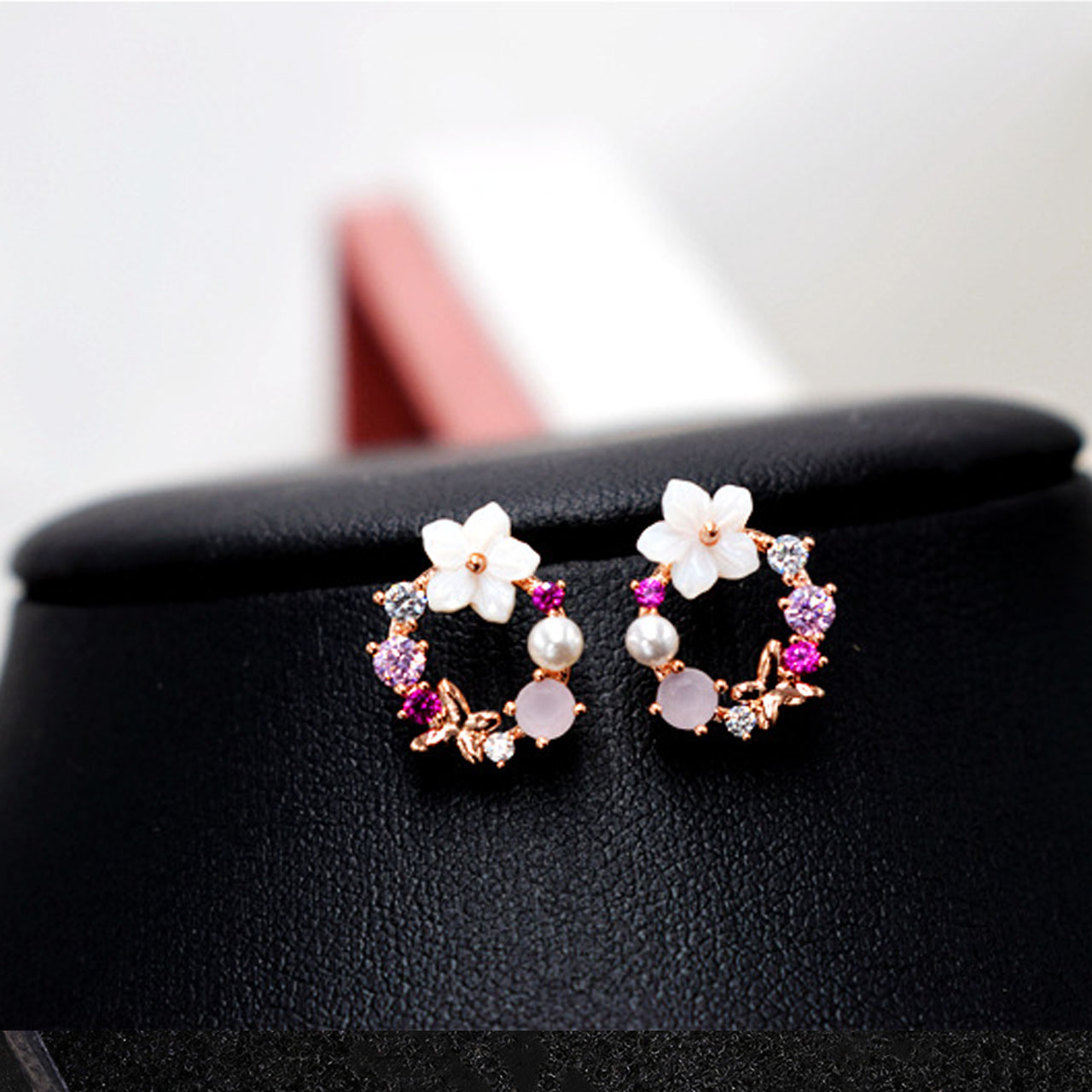 Stud Earrings for Women Floral Design