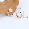 Stud Earrings for Women Floral Design