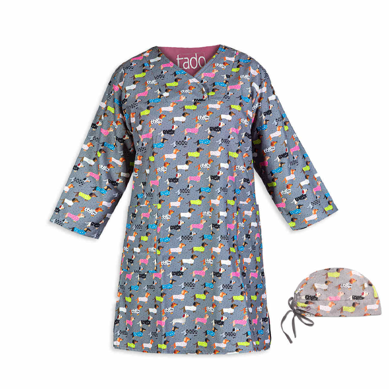 Women's Vet Scrub Uniform with Cap & 3 Pockets – Functional & Stylish