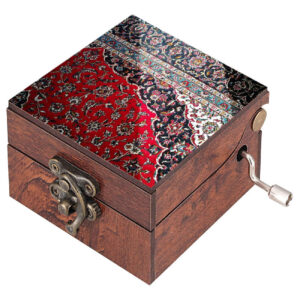 Wooden Musical Box With Persian Carpet Design