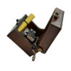 Wooden Musical Box With Traditional Pattern & Mirror Inside