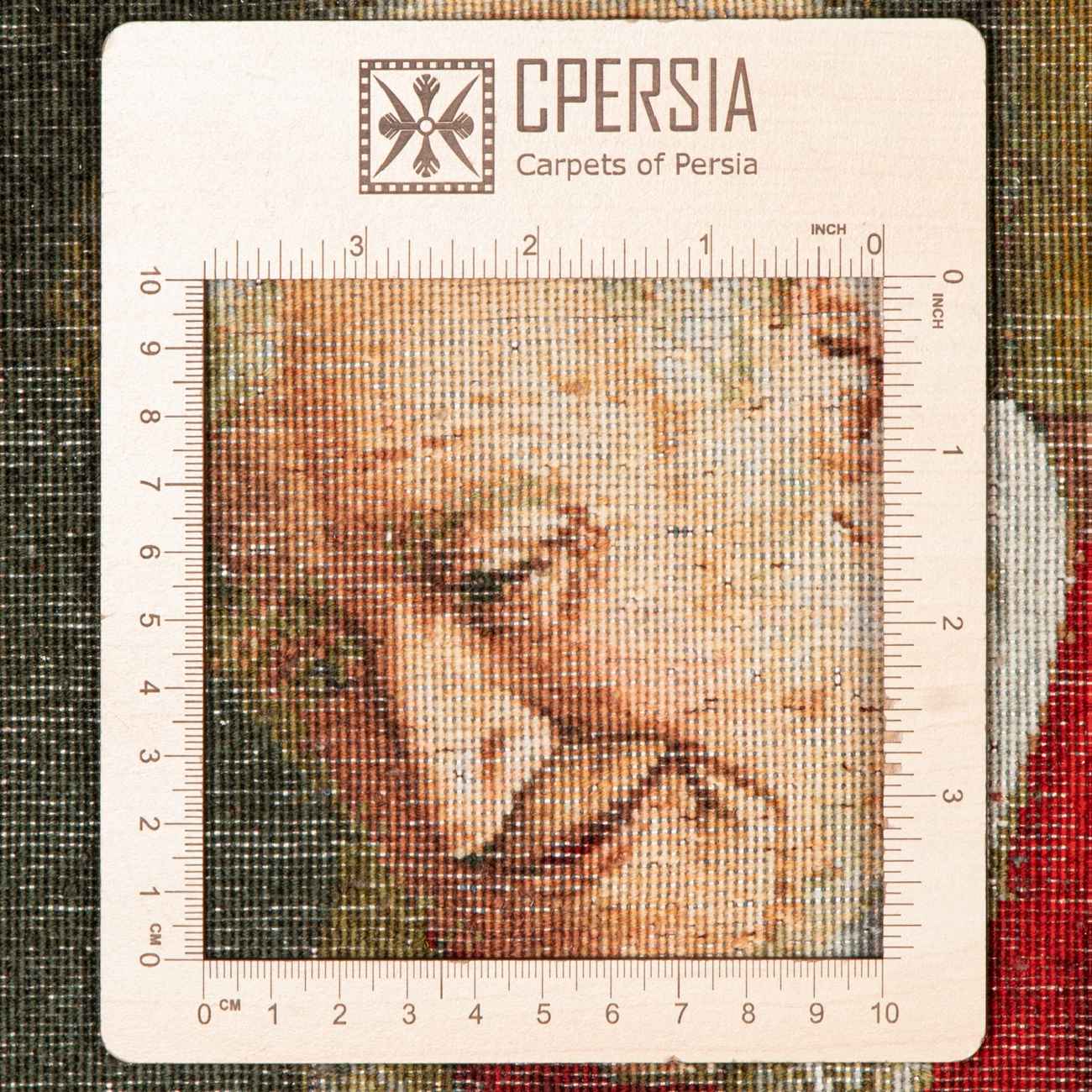 Hand-Knotted Persian Pictorial Rug from Tabriz Depicting Favourite Pet by Charles Spencelayh