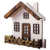 4 Hook Wall Key Holder with Small Cottage Design