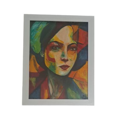 Original Abstract Oil Painting on Cardboard – Mehrnoosh