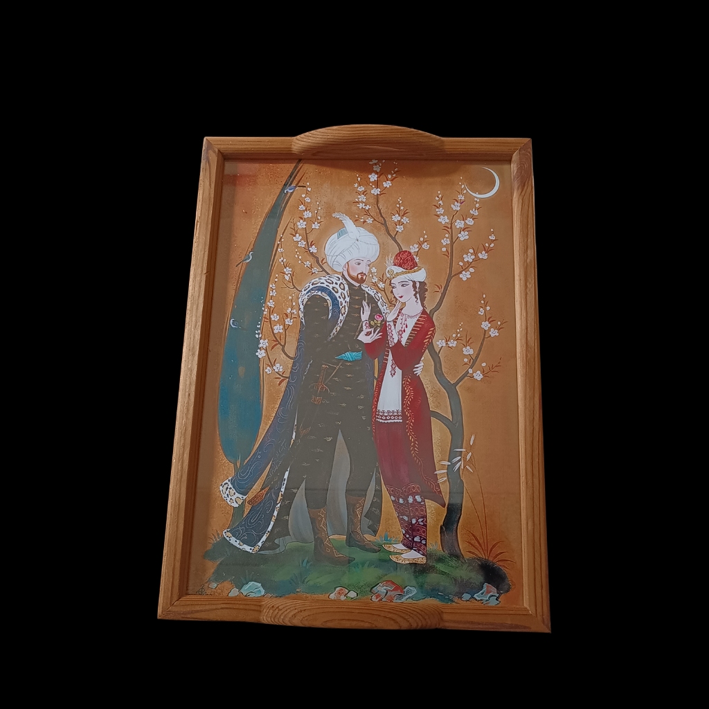 Artistic Wooden Glass Tray – Khosrow & Shirin Persian Design