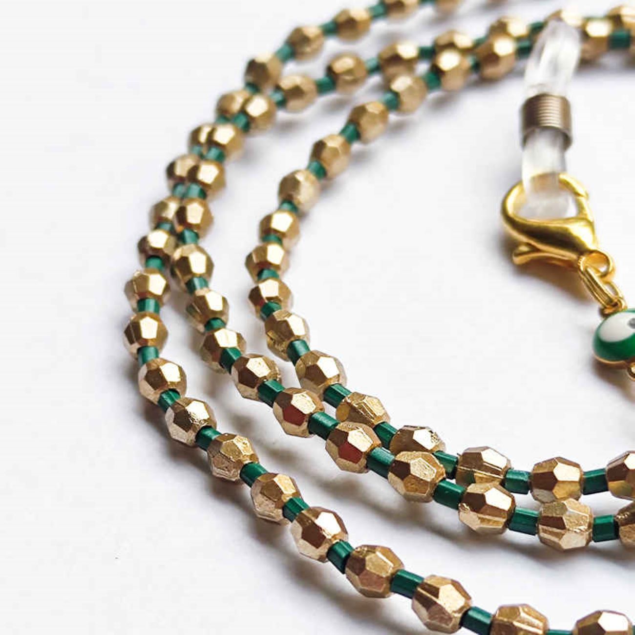Beaded Glasses Chain – Handcrafted with Evil Eye Crystal Beads