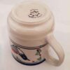 Artistic Ceramic Cup - Handcrafted with White Bird and Flower Painted Design
