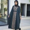 Black Abaya for Women with Floral Design Model Noura