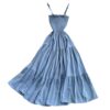Blue Beach Dress for Women Model Summer Night