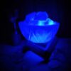 Persian Bowl Salt Lamp - Natural Rock Salt Chunks & Wooden Base
