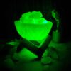 Persian Bowl Salt Lamp - Natural Rock Salt Chunks & Wooden Base